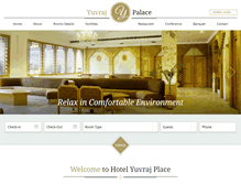 Tablet Screenshot of hotelyuvrajpalace.com